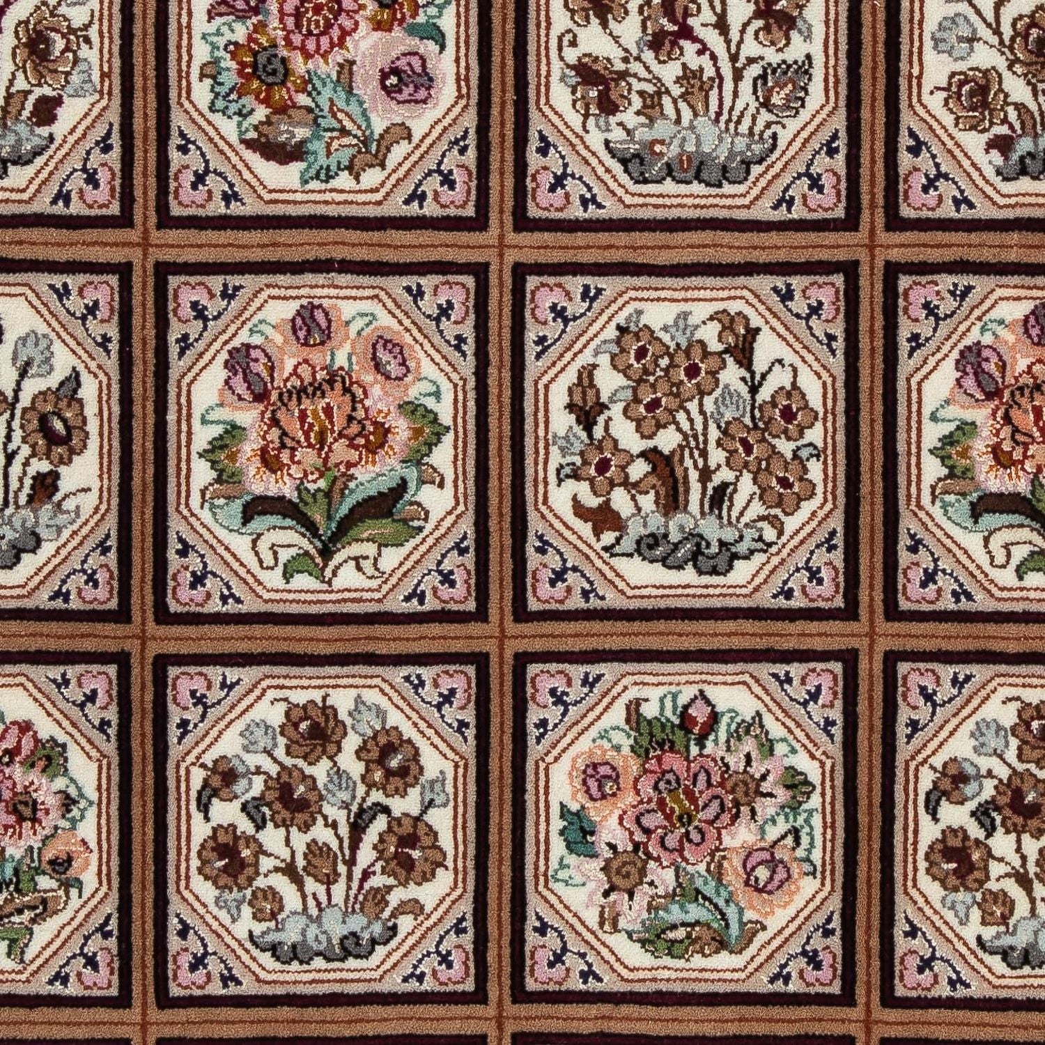 Tapis persan - Isfahan - Premium - 103 x 70 cm - marron clair