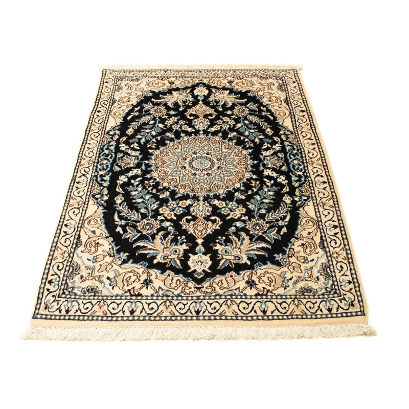 Tapis persan - Nain - Royal - 133 x 83 cm - bleu foncé