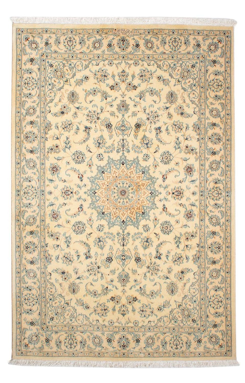 Tapis persan - Nain - Royal - 198 x 137 cm - beige