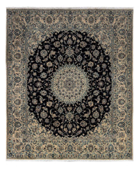 Tapis persan - Nain - Royal - 298 x 252 cm - noir