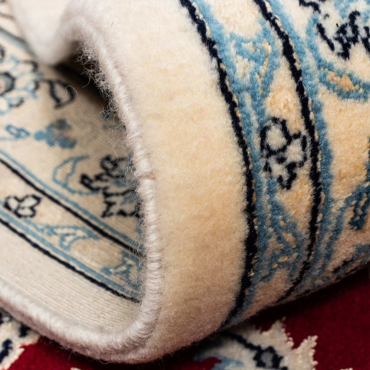 Tapis persan - Nain - Royal - 342 x 250 cm - rouge foncé