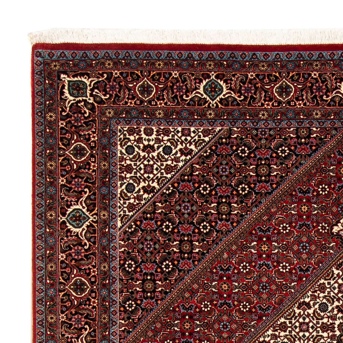 Tapis persan - Bidjar - 245 x 172 cm - rouge foncé