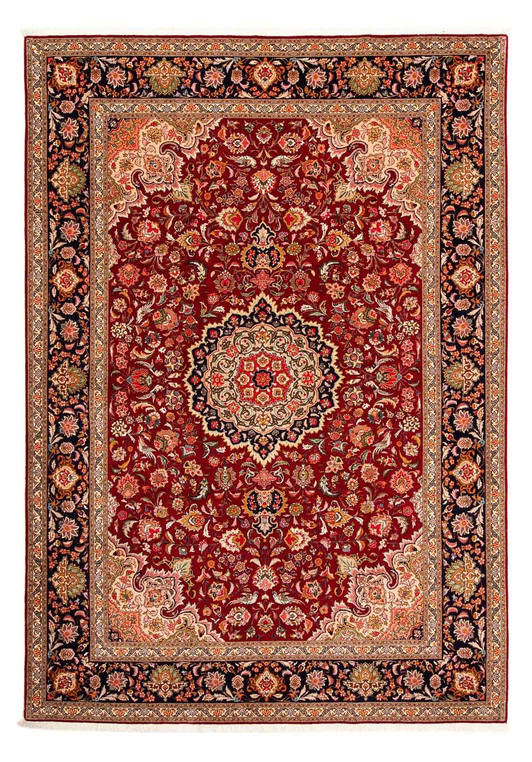 Tapis persan - Tabriz - Royal - 303 x 209 cm - rouge foncé