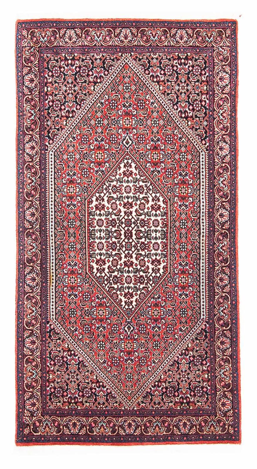 Tapis persan - Bidjar - 135 x 72 cm - rouge clair
