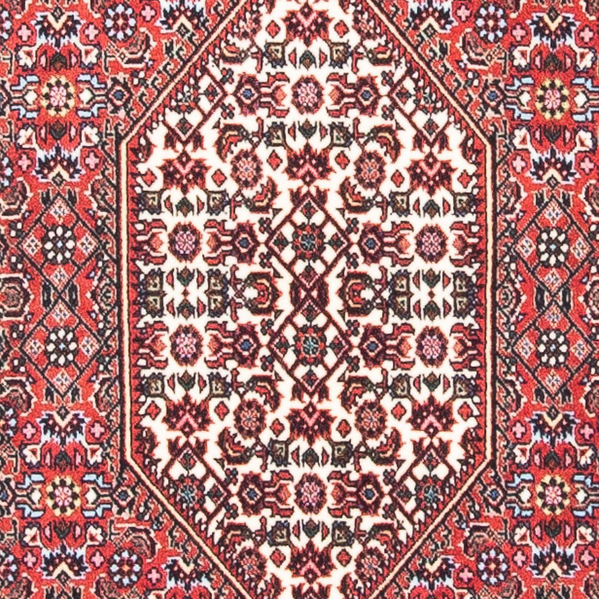 Tapis persan - Bidjar - 135 x 72 cm - rouge clair