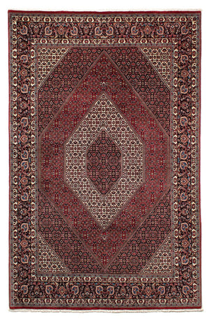 Tapis persan - Bidjar - 305 x 203 cm - rouge foncé