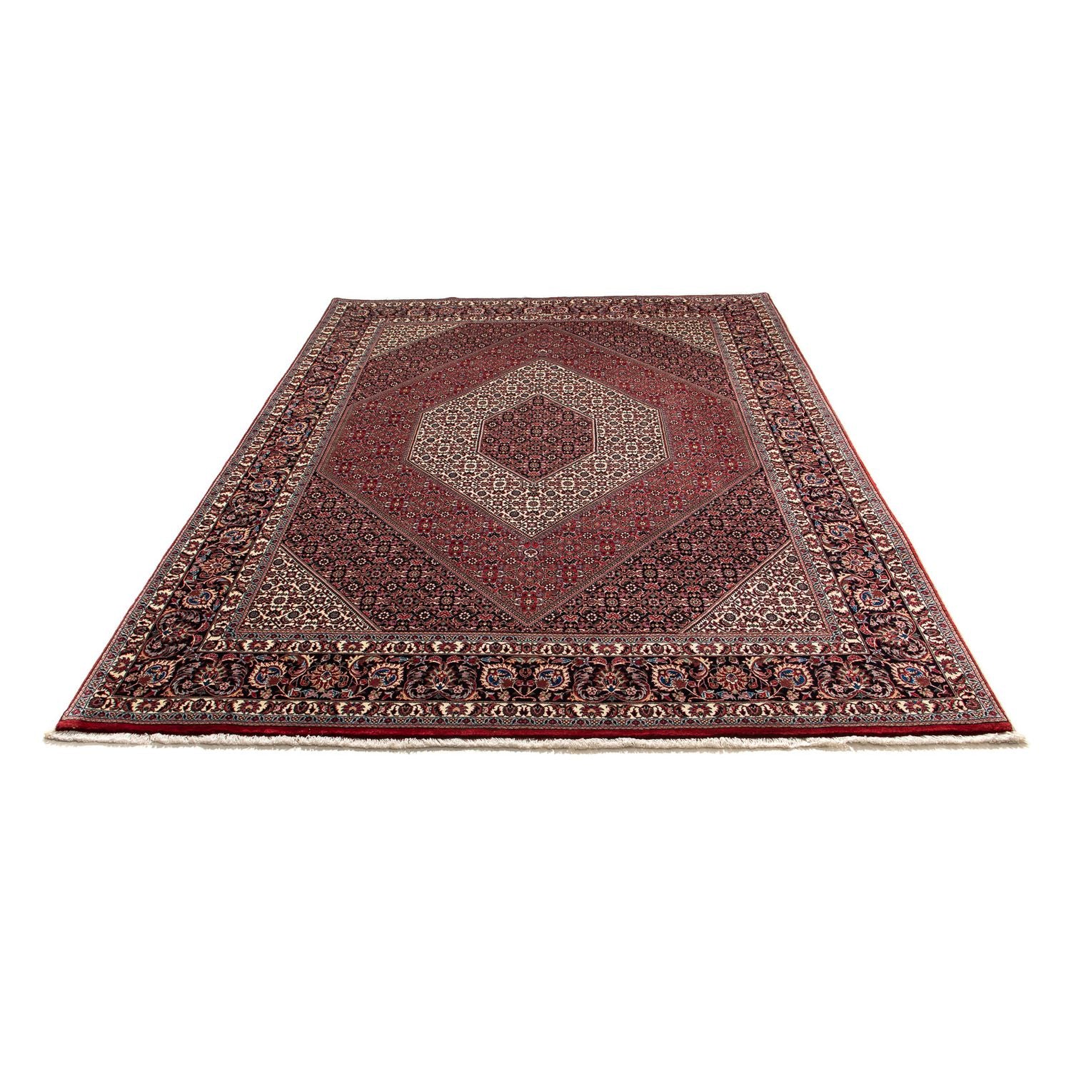 Tapis persan - Bidjar - 305 x 203 cm - rouge foncé