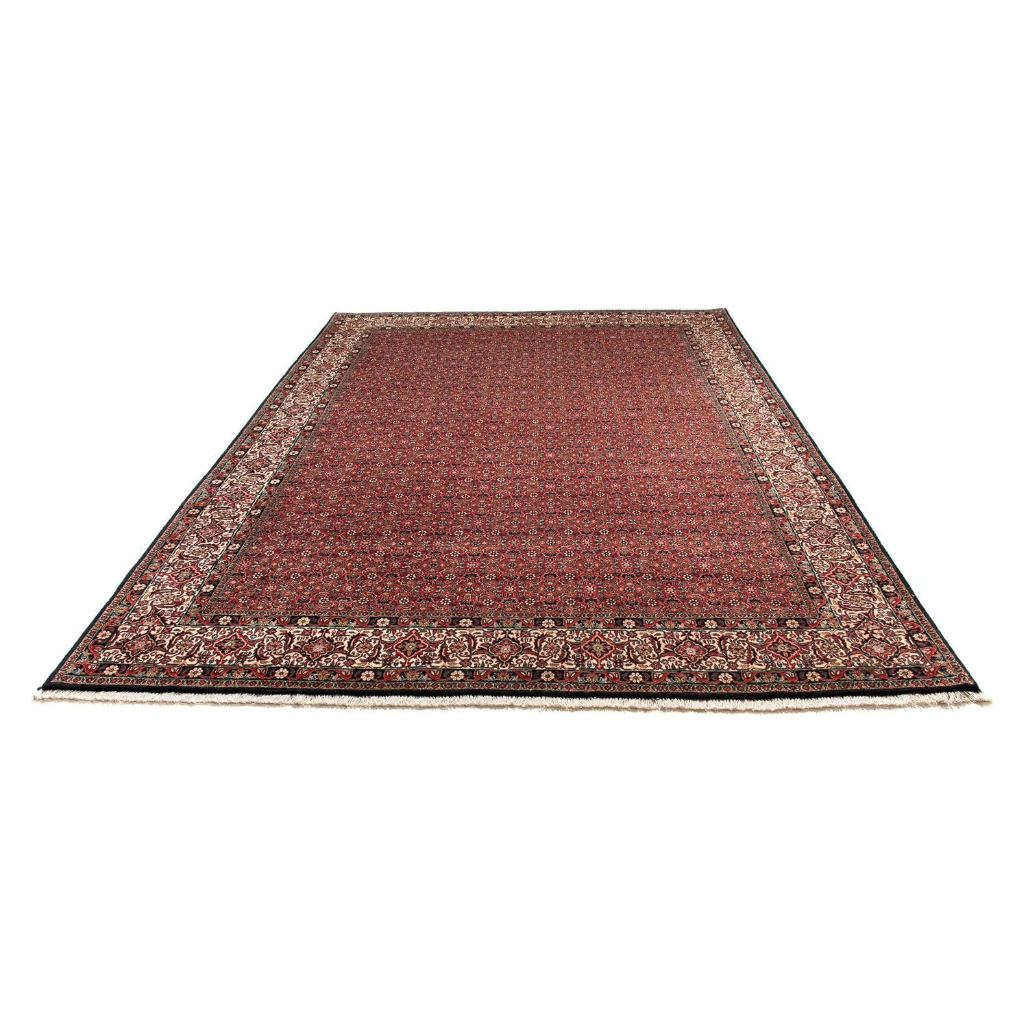 Tapis persan - Bidjar - 307 x 208 cm - rouge foncé