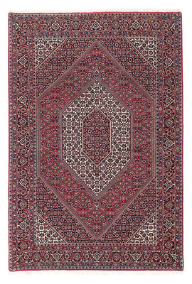 Tapis persan - Bidjar - 206 x 132 cm - rouge foncé