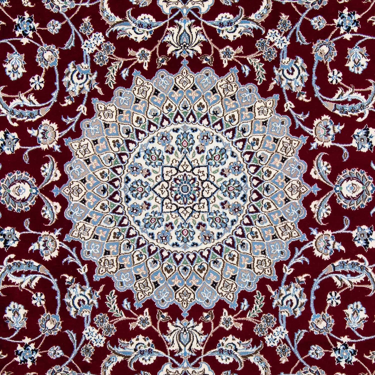 Tapis persan - Nain - Royal - 288 x 202 cm - rouge foncé