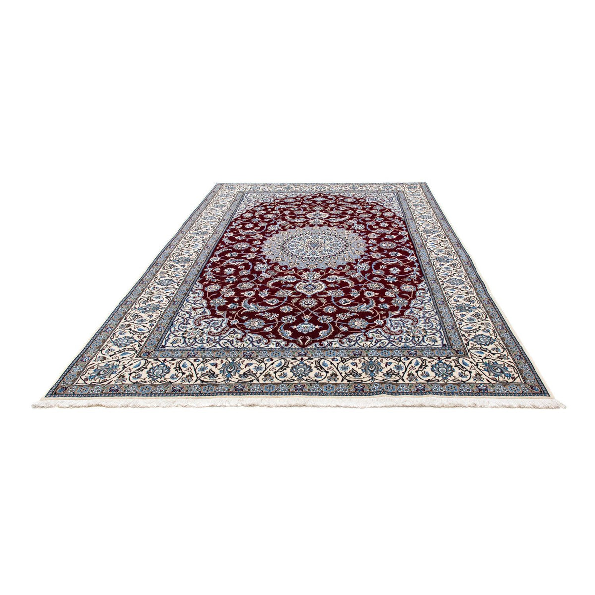 Tapis persan - Nain - Royal - 288 x 202 cm - rouge foncé