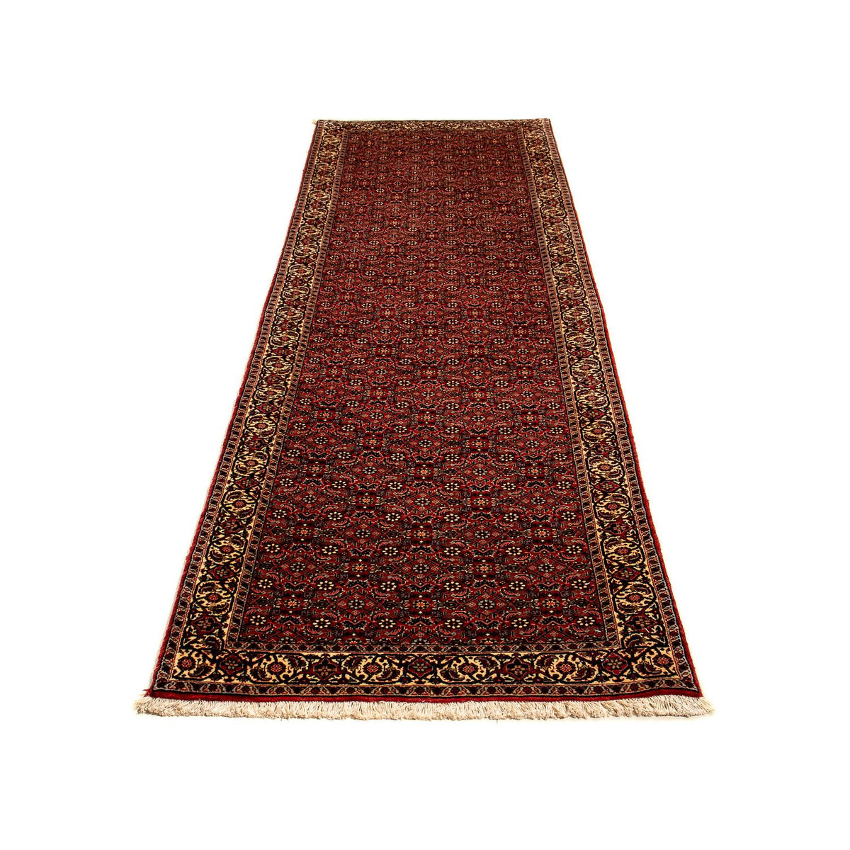 Tapis de couloir Tapis persan - Bidjar - 293 x 84 cm - rouge foncé