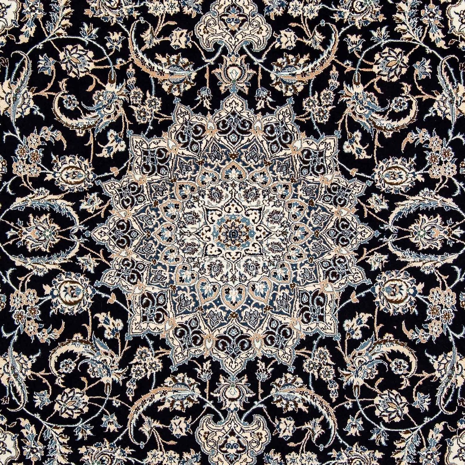Tapis persan - Nain - Premium - 301 x 201 cm - bleu foncé
