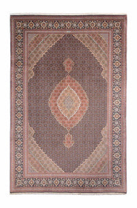 Tapis persan - Tabriz - 310 x 202 cm - bleu foncé