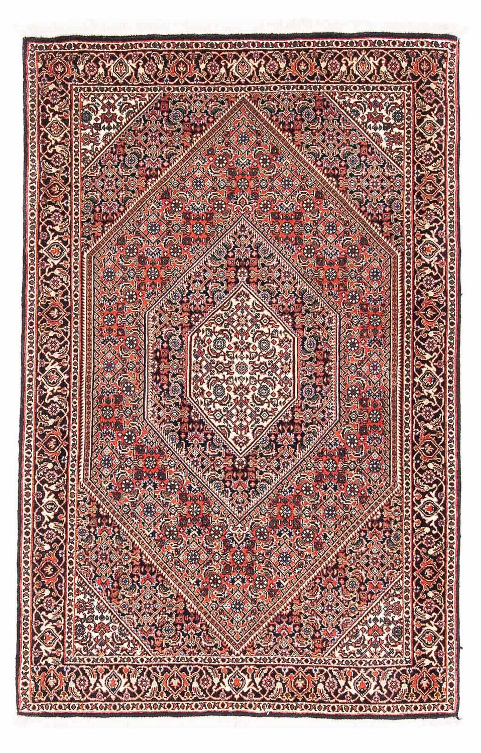 Tapis persan - Bidjar - 145 x 91 cm - rouge clair