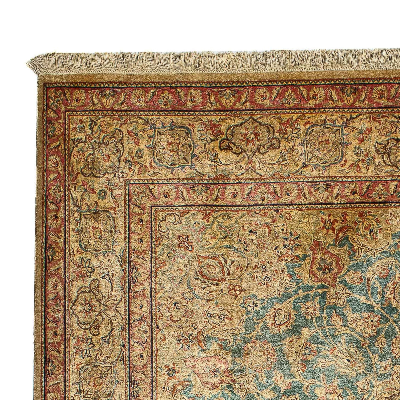 Tapis de Qom en soie Tapis 216x132cm - Tapis persan