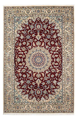 Tapis persan - Nain - Royal - 242 x 155 cm - rouge foncé