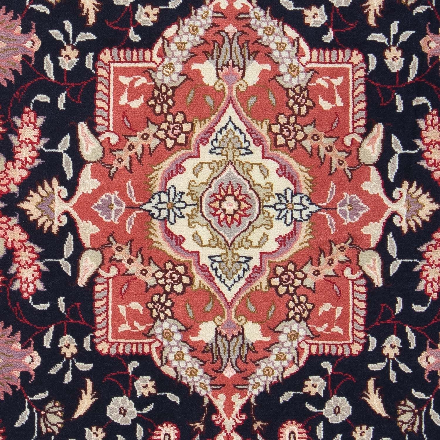 Tapis persan - Tabriz - Royal - 90 x 61 cm - bleu foncé