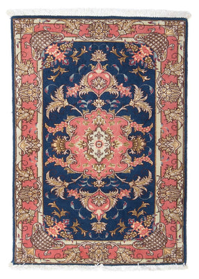 Tapis persan - Tabriz - Royal - 82 x 58 cm - bleu foncé