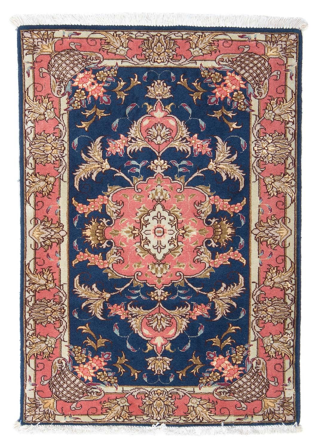 Tapis persan - Tabriz - Royal - 82 x 58 cm - bleu foncé