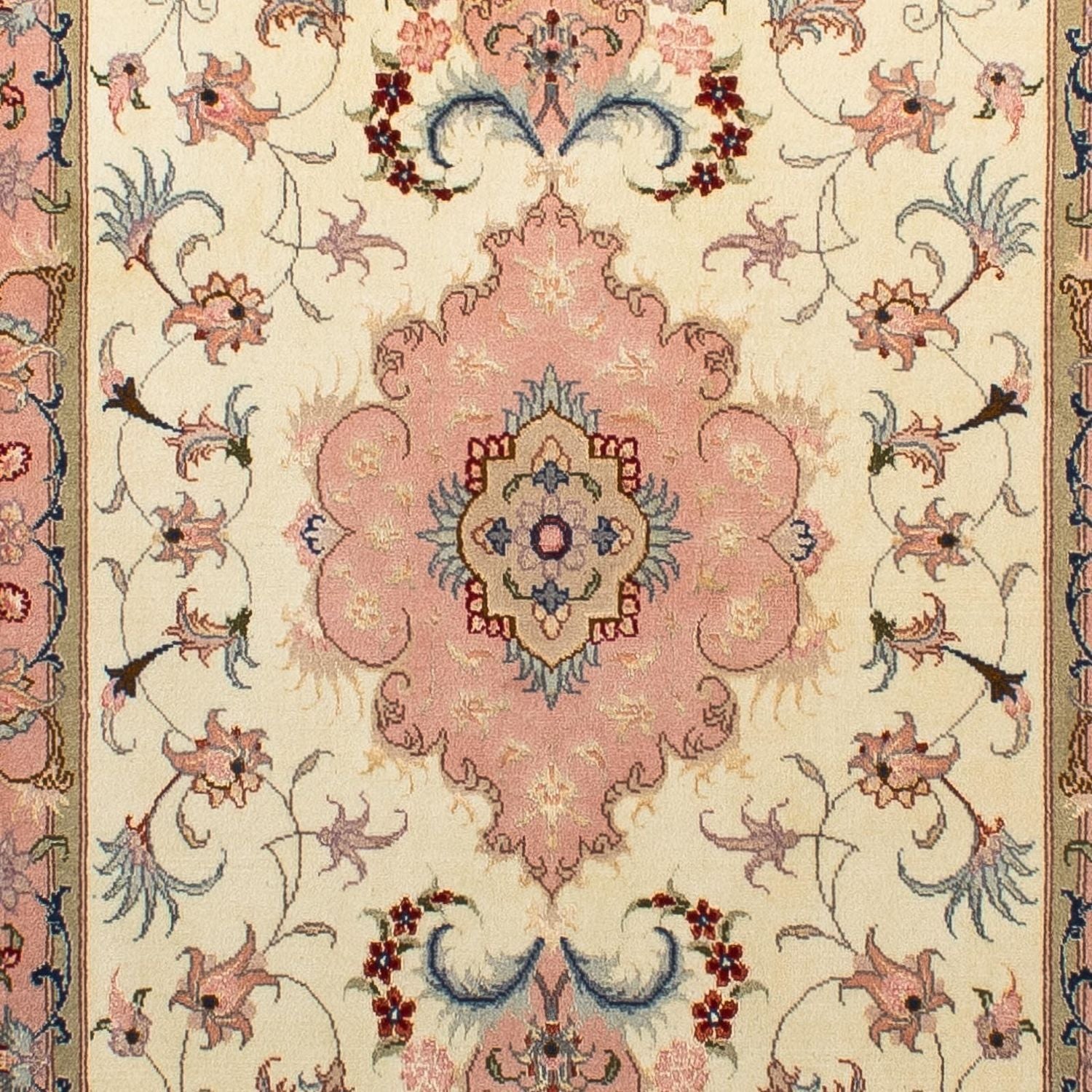 Tapis de couloir Tapis persan - Tabriz - Royal - 300 x 74 cm - beige