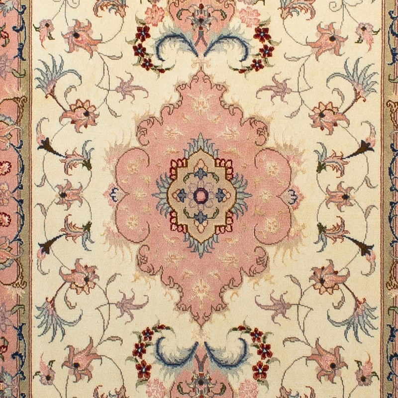 Tapis de couloir Tapis persan - Tabriz - Royal - 300 x 74 cm - beige