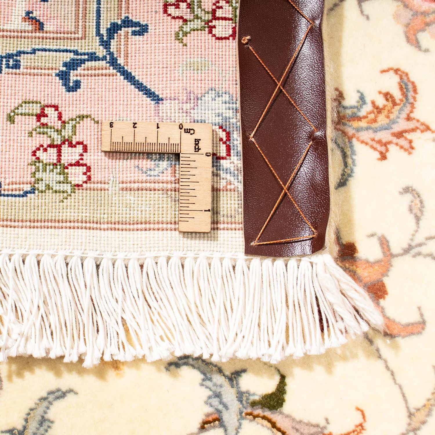 Tapis de couloir Tapis persan - Tabriz - Royal - 300 x 74 cm - beige