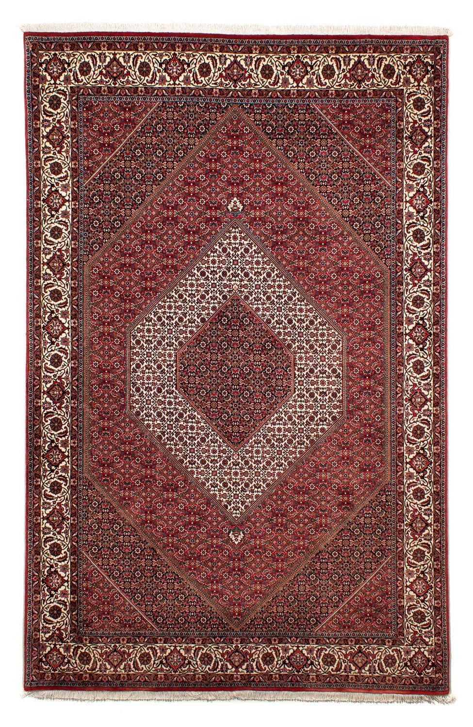 Tapis persan - Bidjar - 302 x 203 cm - rouge foncé