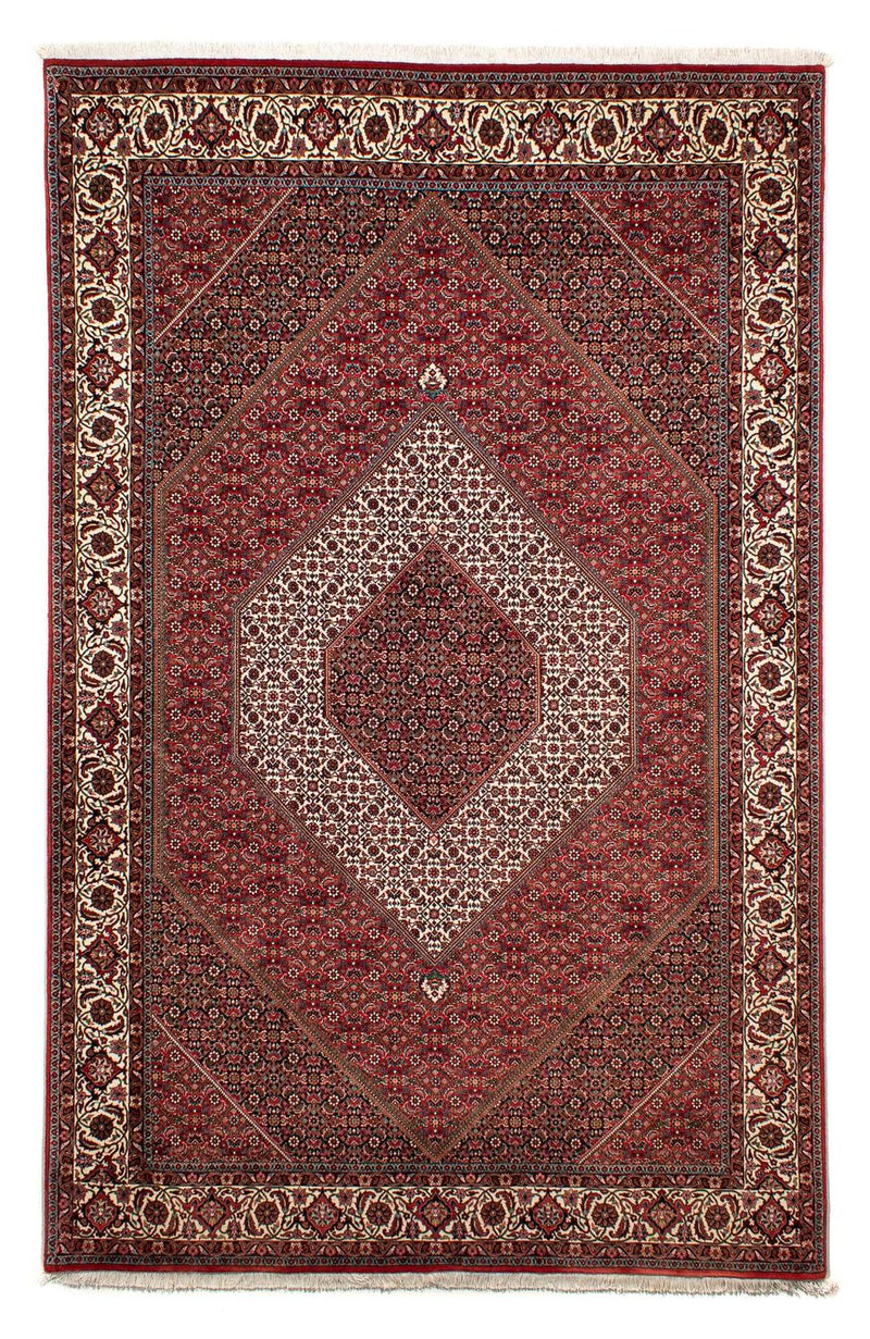 Tapis persan - Bidjar - 302 x 203 cm - rouge foncé