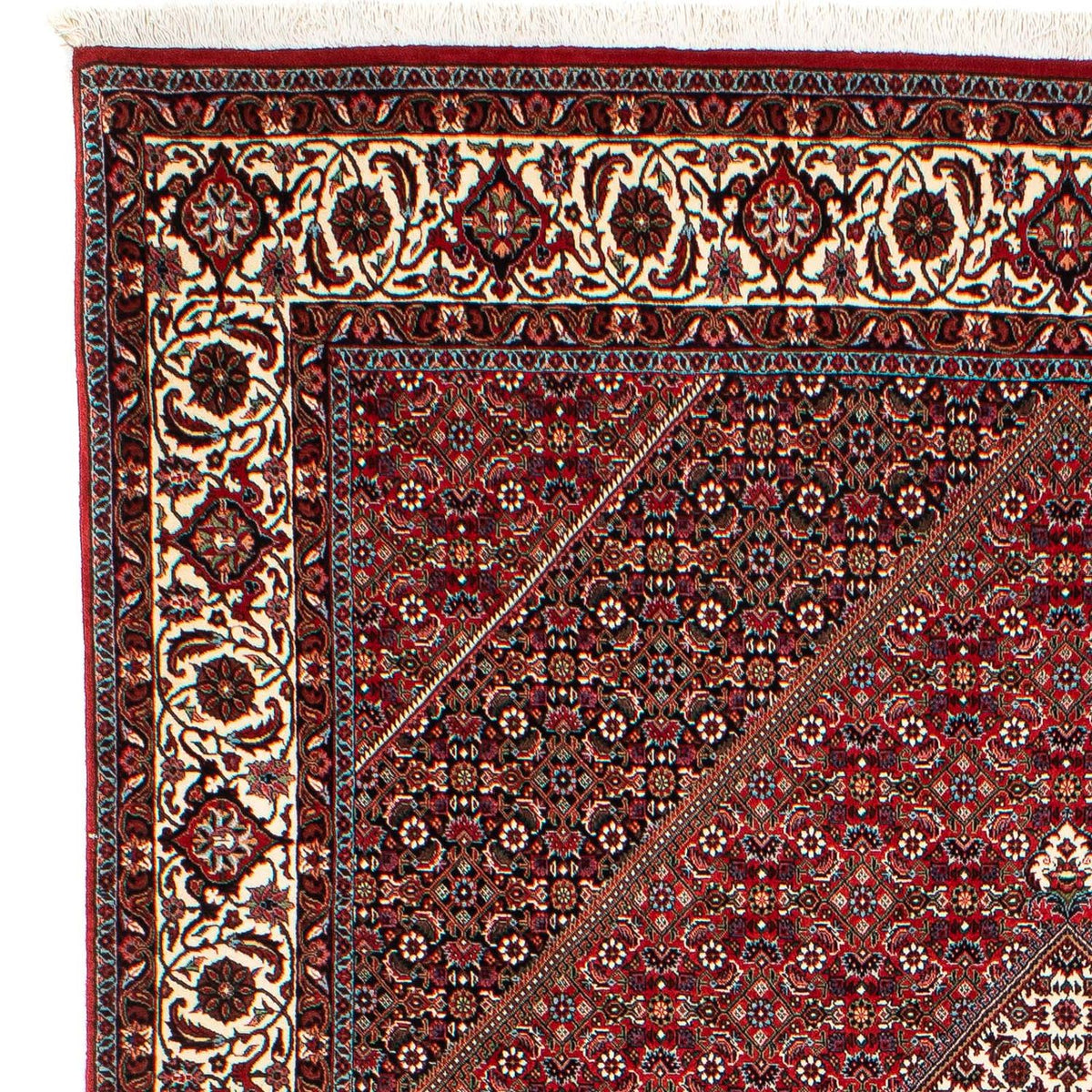 Tapis persan - Bidjar - 302 x 203 cm - rouge foncé