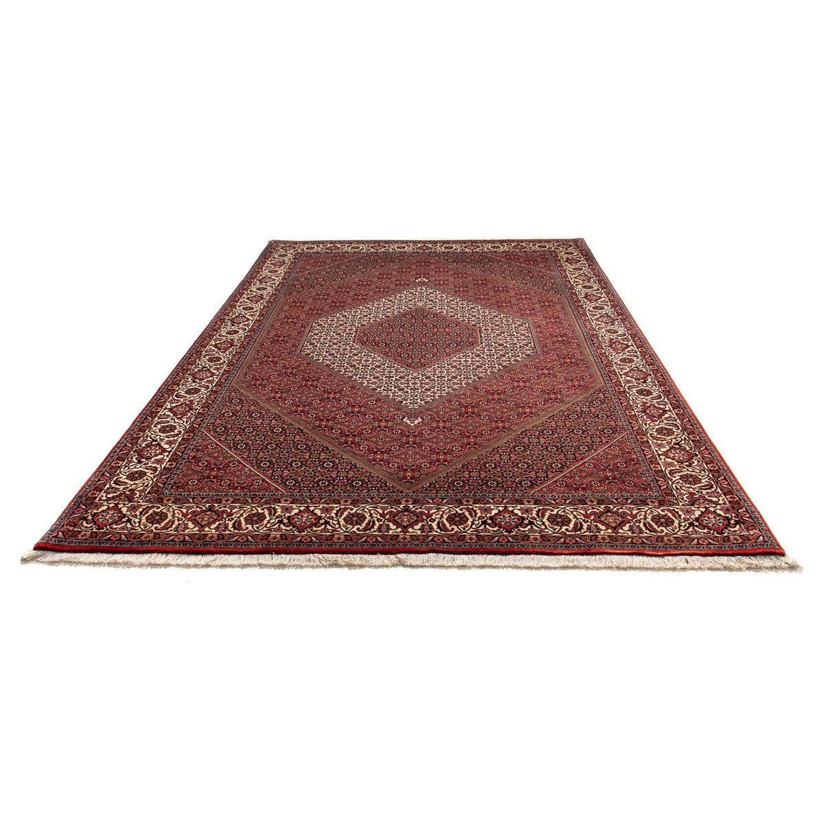 Tapis persan - Bidjar - 302 x 203 cm - rouge foncé