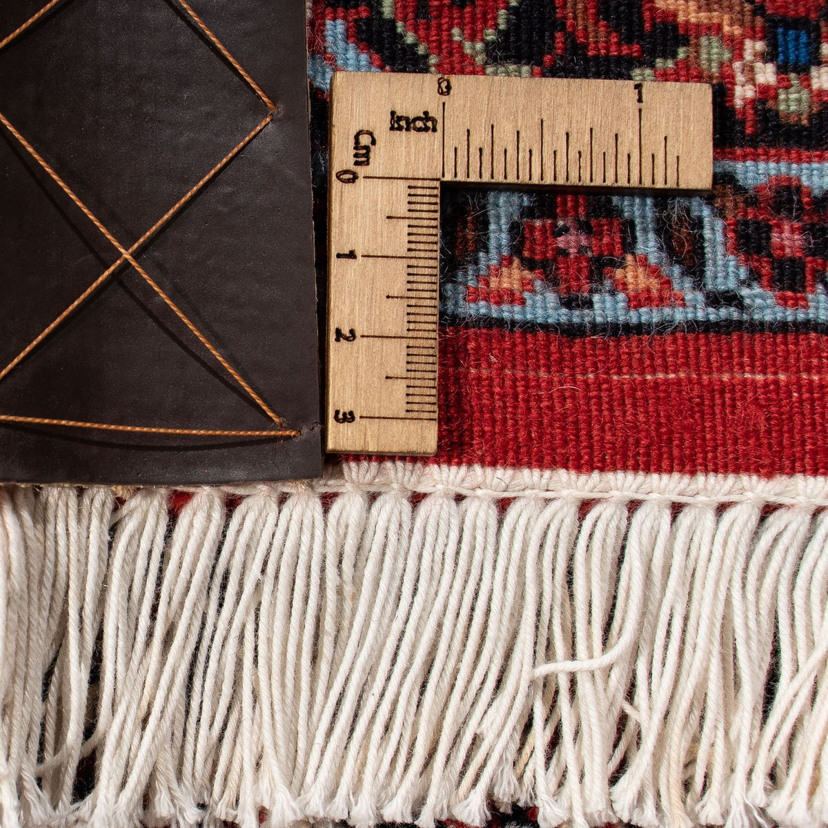 Tapis persan - Bidjar - 302 x 203 cm - rouge foncé