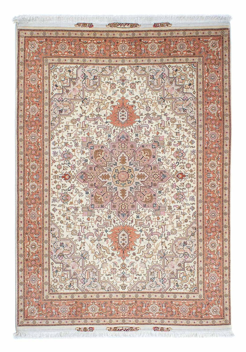 Tapis persan - Tabriz - Royal - 214 x 154 cm - beige