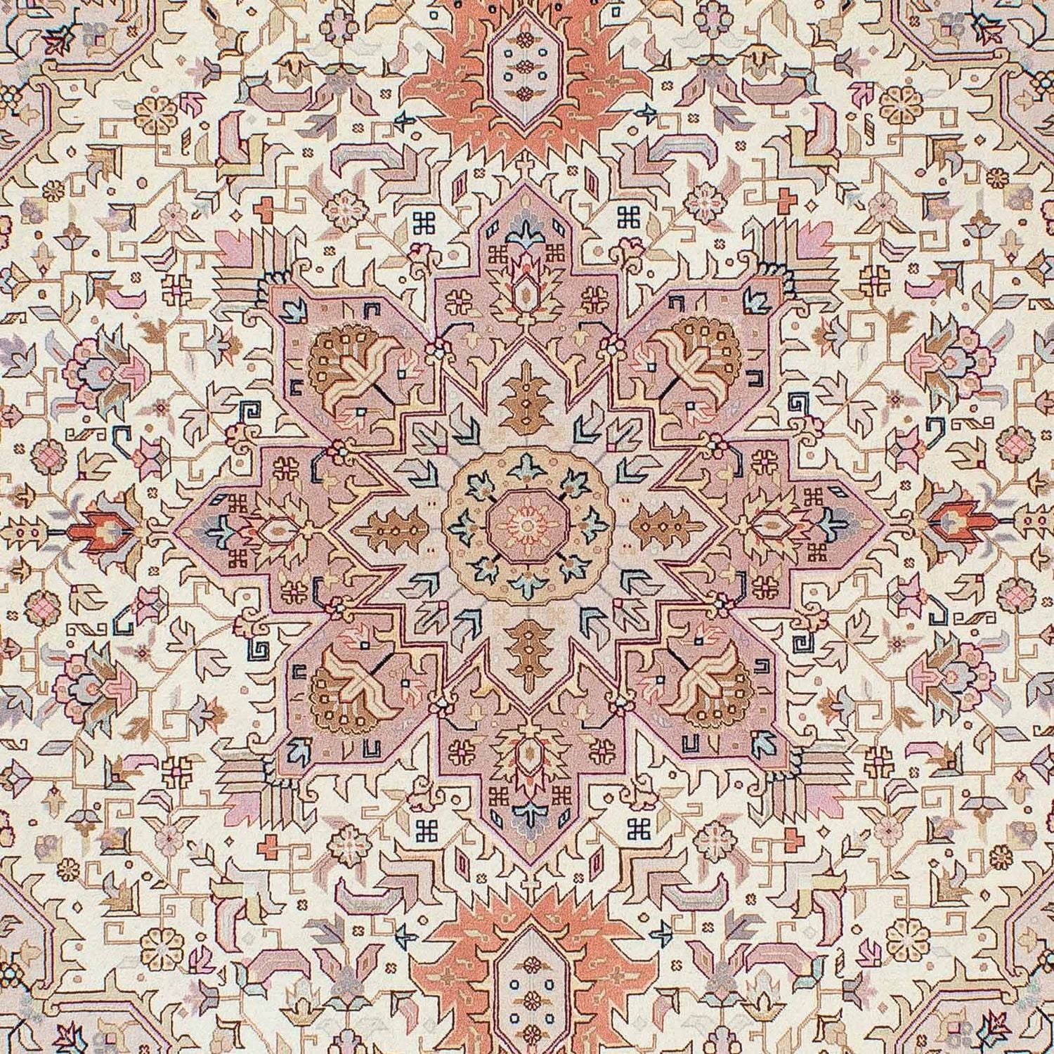 Tapis persan - Tabriz - Royal - 214 x 154 cm - beige