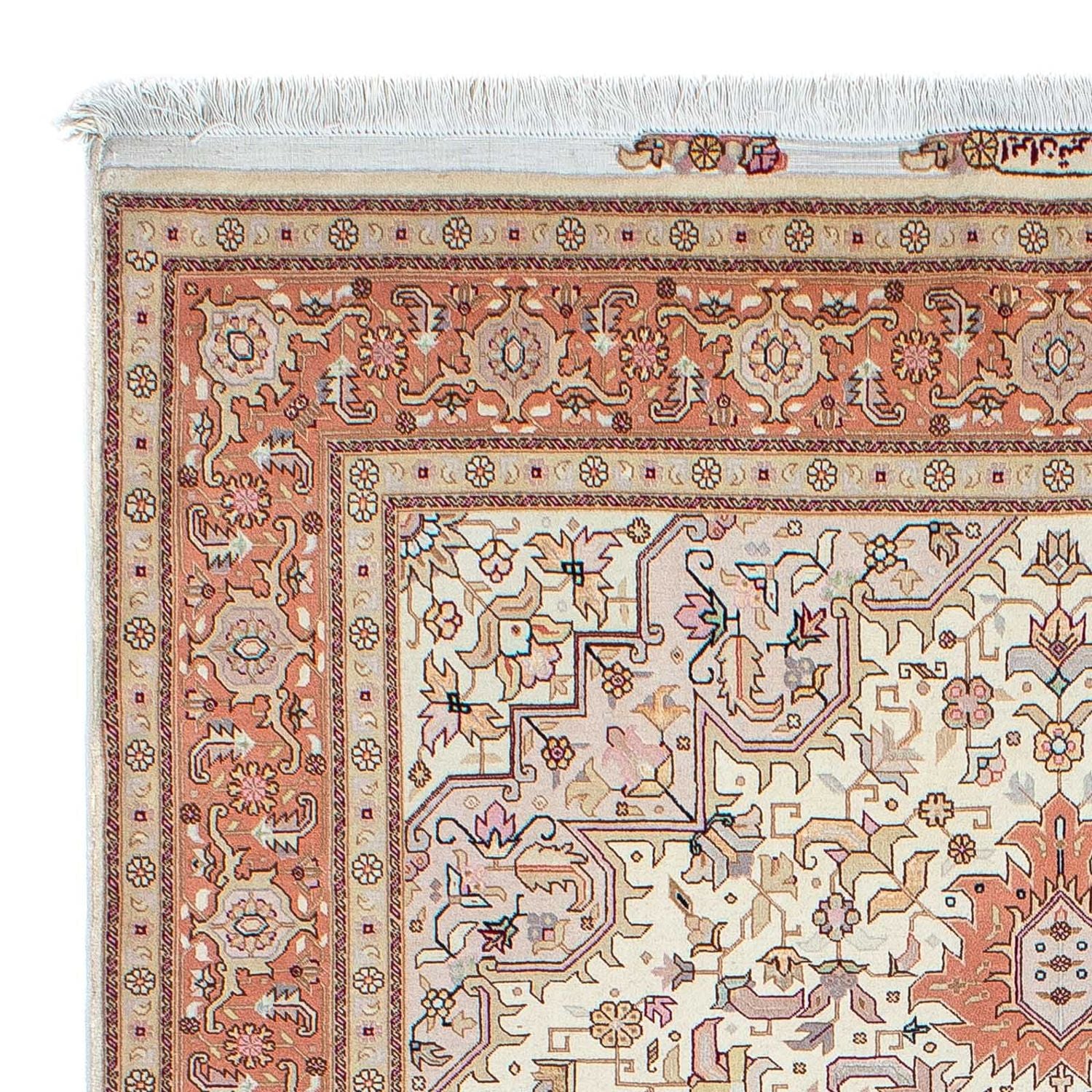 Tapis persan - Tabriz - Royal - 214 x 154 cm - beige