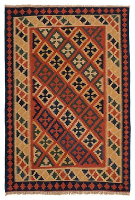 Tapis Kelim - Oriental - 200 x 154 cm - marron