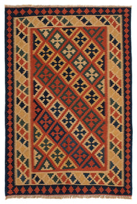 Tapis Kelim - Oriental - 200 x 154 cm - marron