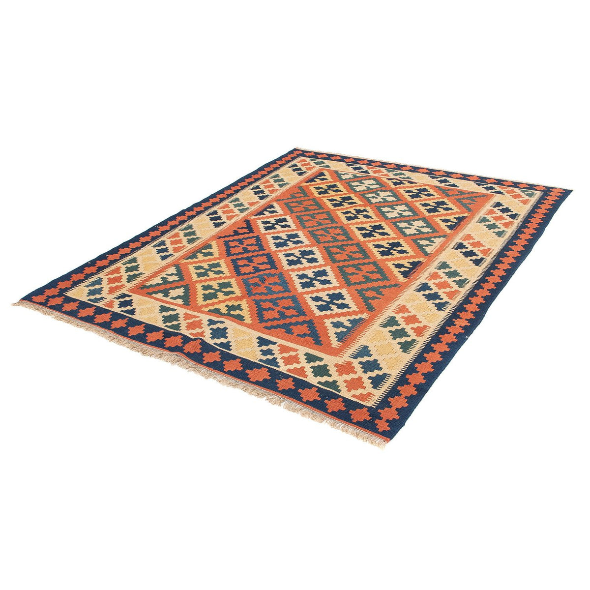 Tapis Kelim - Oriental - 200 x 154 cm - marron