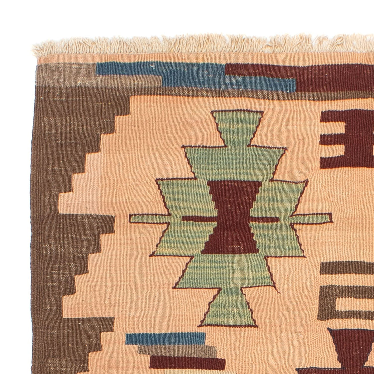 Tapis Kelim - Oriental - 158 x 120 cm - marron clair