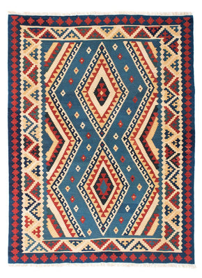 Tapis Kelim - Oriental - 193 x 152 cm - bleu