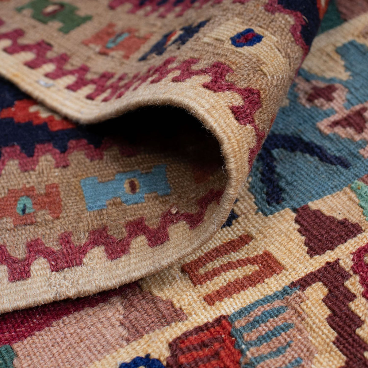 Tapis Kelim - Oriental - 158 x 108 cm - marron clair