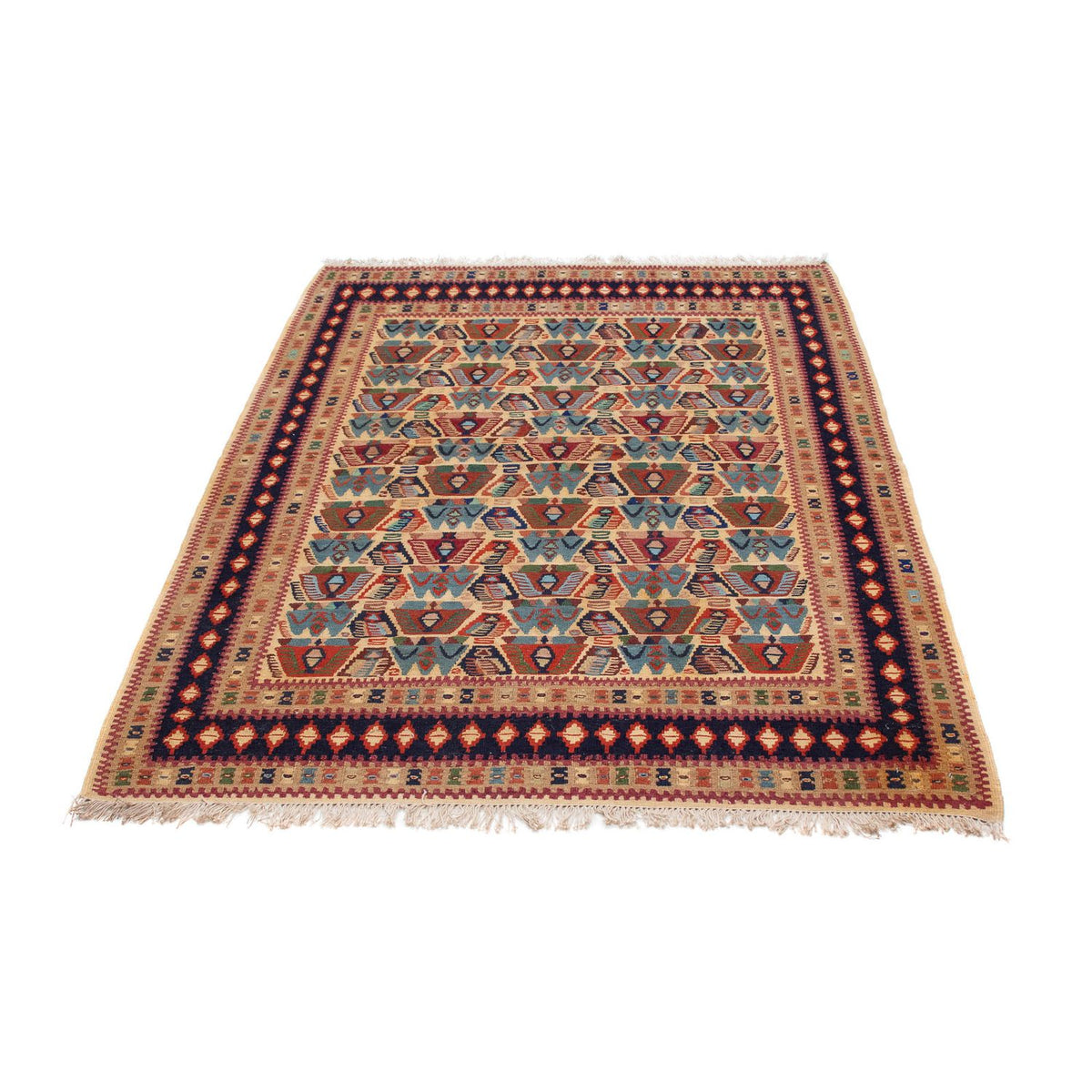 Tapis Kelim - Oriental - 158 x 108 cm - marron clair