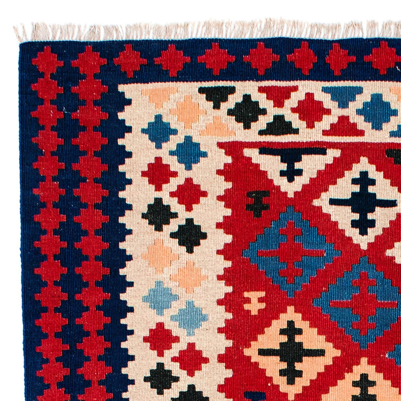 Tapis Kelim - Oriental - 202 x 153 cm - rouge