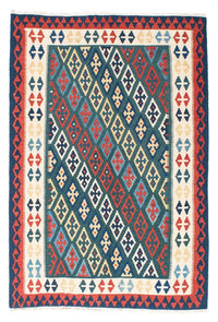 Tapis Kelim - Oriental - 193 x 131 cm - bleu
