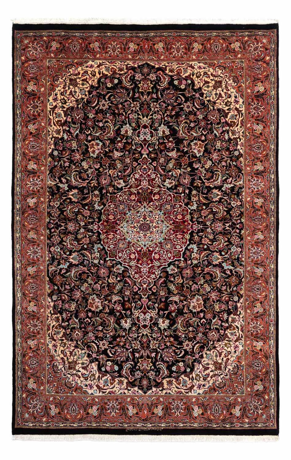 Tapis persan - Tabriz - Royal - 311 x 205 cm - bleu foncé