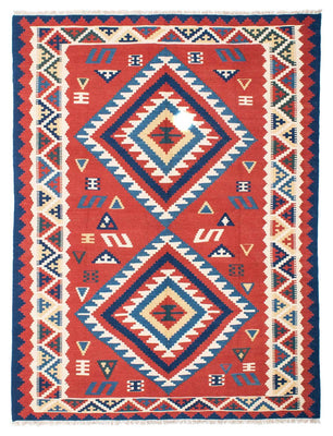 Tapis Kelim - Oriental - 213 x 160 cm - rouge