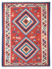 Tapis Kelim - Oriental - 213 x 160 cm - rouge