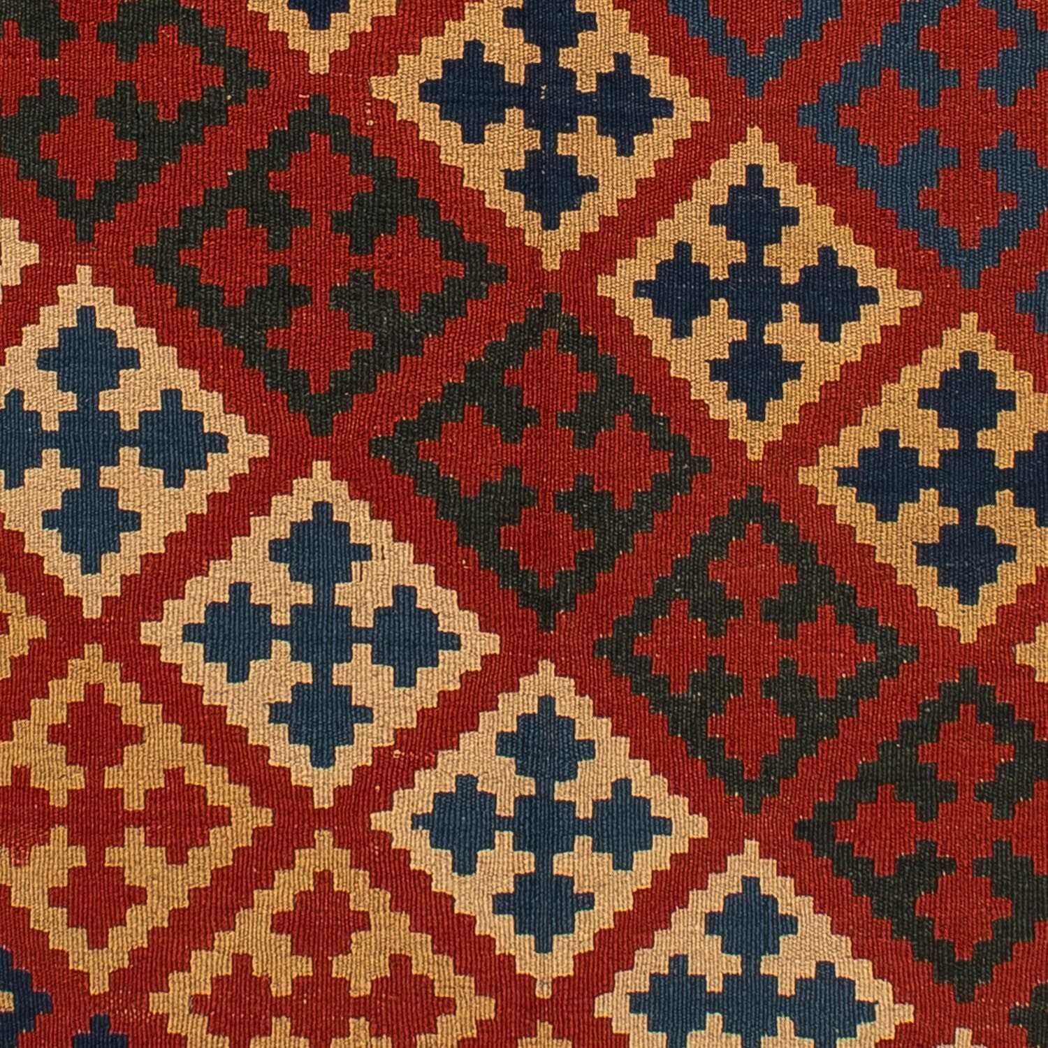 Tapis Kelim - Oriental - 220 x 151 cm - rouge foncé