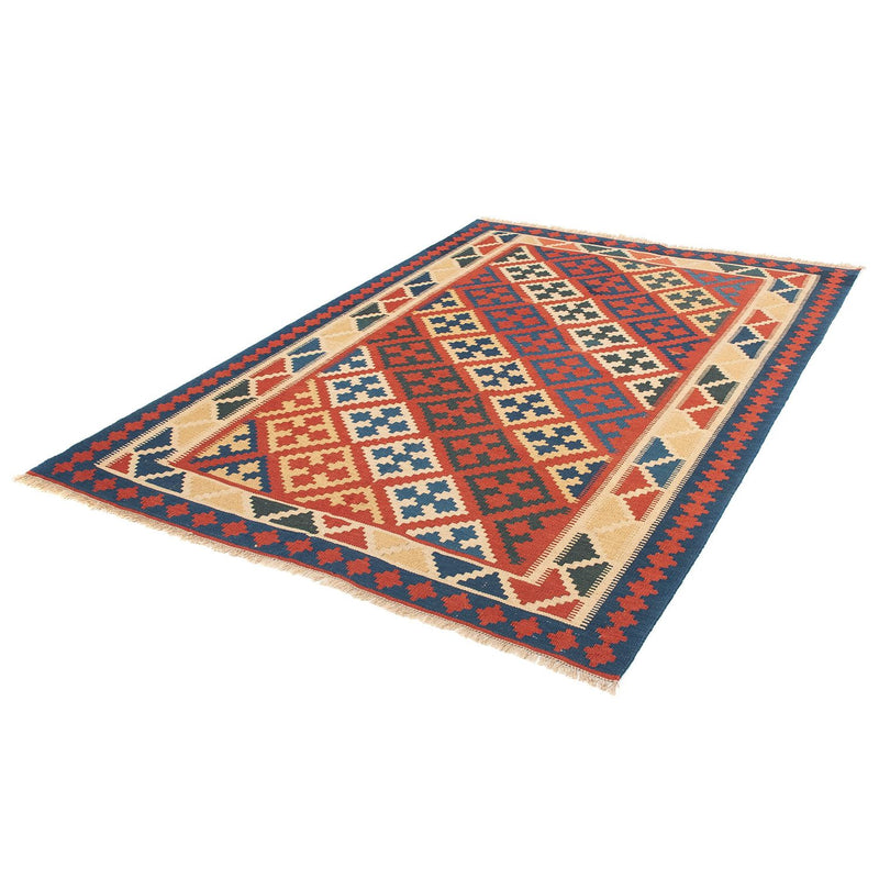 Tapis Kelim - Oriental - 220 x 151 cm - rouge foncé