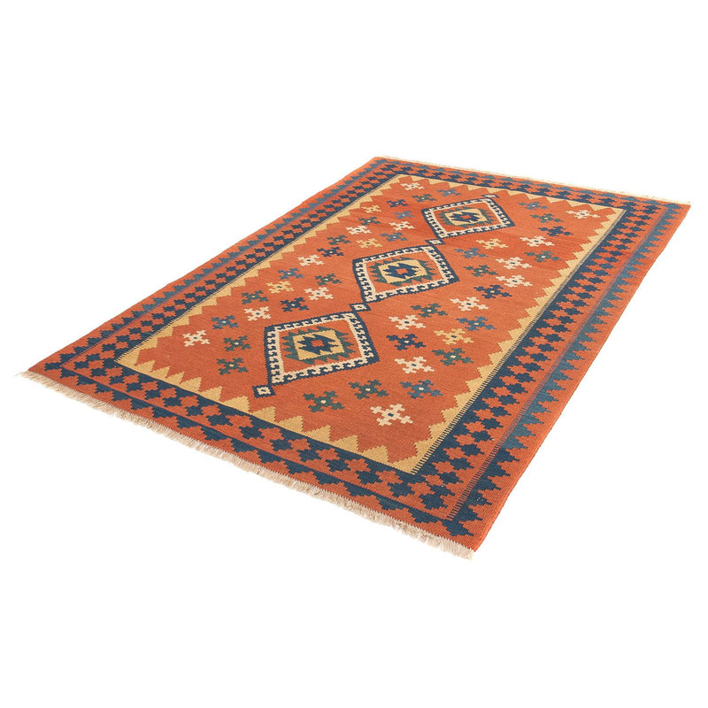 Tapis Kelim - Oriental - 198 x 138 cm - rouge foncé